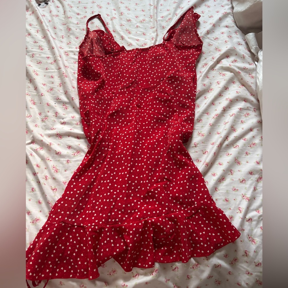 Red dress as perfect for Vday